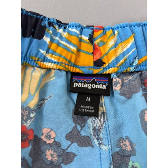 Patagonia women's medium blue patterned 2.5 inseam baggies shorts hiking outdoor - Picture 5 of 7